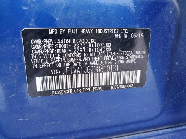 Photo 11 VIN: JF1VA1J62G8810131 - SUBARU WRX LIMITE 