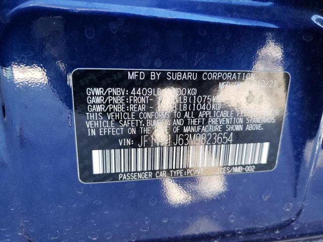 Photo 12 VIN: JF1VA1J63M9823654 - SUBARU WRX 