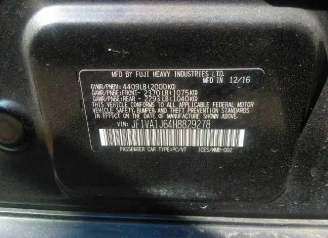 Photo 8 VIN: JF1VA1J64H8829278 - SUBARU WRX 