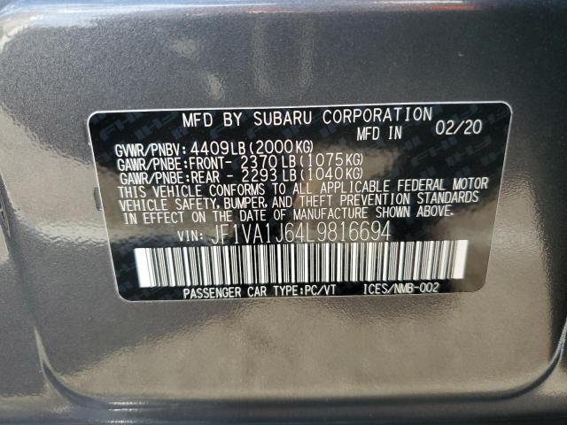 Photo 11 VIN: JF1VA1J64L9816694 - SUBARU WRX LIMITE 