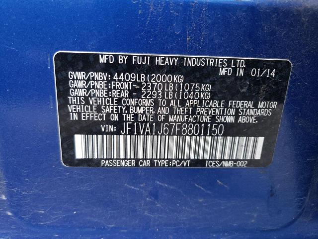 Photo 11 VIN: JF1VA1J67F8801150 - SUBARU WRX LIMITE 