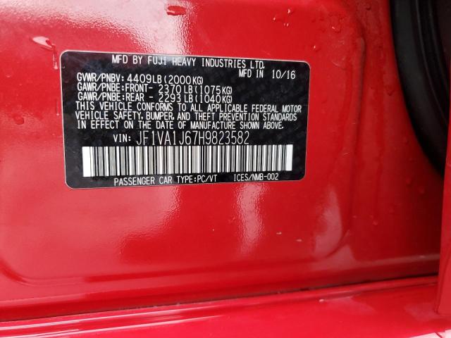 Photo 11 VIN: JF1VA1J67H9823582 - SUBARU WRX LIMITE 