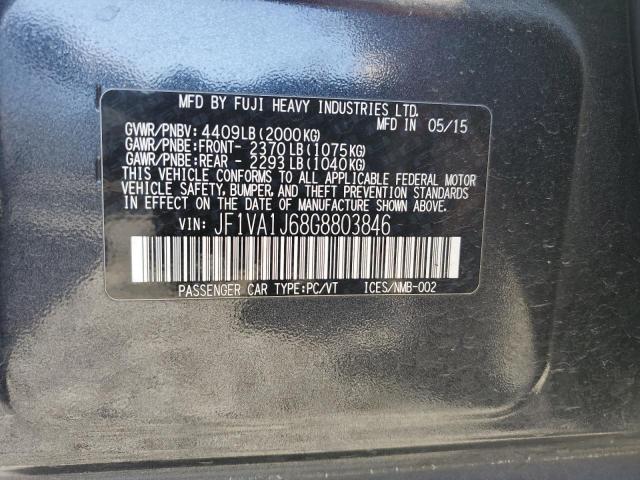 Photo 12 VIN: JF1VA1J68G8803846 - SUBARU WRX 