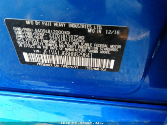 Photo 8 VIN: JF1VA1J68H8829641 - SUBARU WRX 