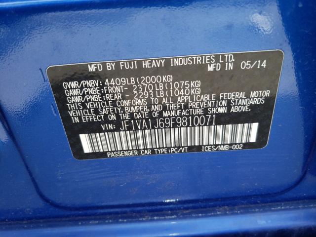 Photo 9 VIN: JF1VA1J69F9810071 - SUBARU WRX LIMITE 