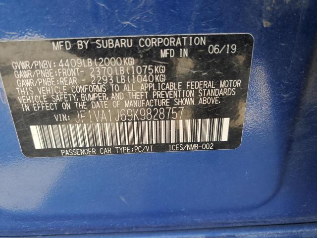 Photo 11 VIN: JF1VA1J69K9828757 - SUBARU WRX LIMITE 