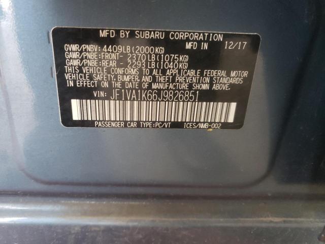 Photo 12 VIN: JF1VA1K66J9826851 - SUBARU WRX LIMITE 