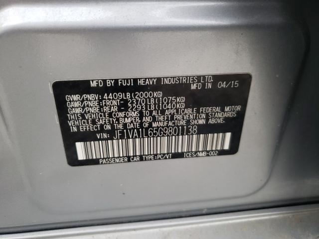 Photo 9 VIN: JF1VA1L65G9801138 - SUBARU WRX LIMITE 