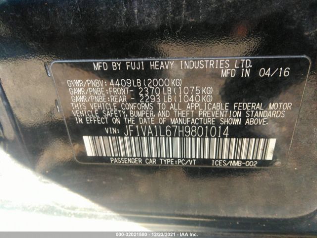 Photo 8 VIN: JF1VA1L67H9801014 - SUBARU WRX LIMITE 