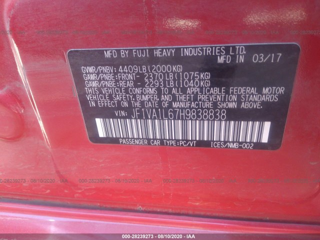 Photo 8 VIN: JF1VA1L67H9838838 - SUBARU WRX 