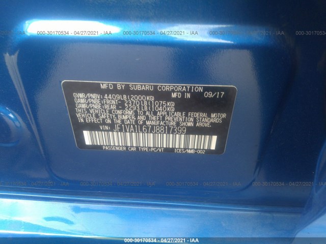 Photo 8 VIN: JF1VA1L67J8817399 - SUBARU WRX 