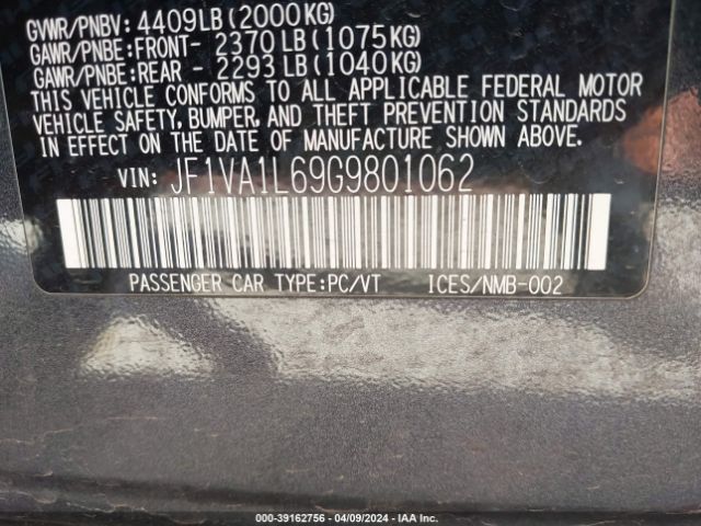 Photo 8 VIN: JF1VA1L69G9801062 - SUBARU WRX 