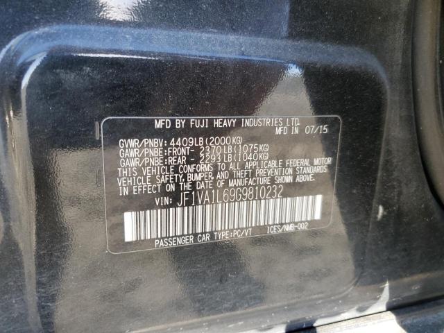 Photo 12 VIN: JF1VA1L69G9810232 - SUBARU WRX LIMITE 