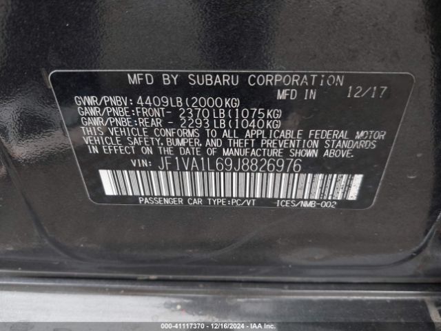 Photo 8 VIN: JF1VA1L69J8826976 - SUBARU WRX 