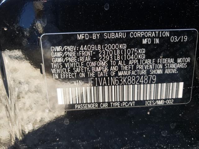 Photo 9 VIN: JF1VA1N63K8824879 - SUBARU WRX LIMITE 