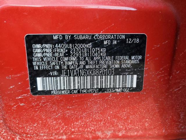 Photo 11 VIN: JF1VA1N6XK8820103 - SUBARU WRX LIMITE 