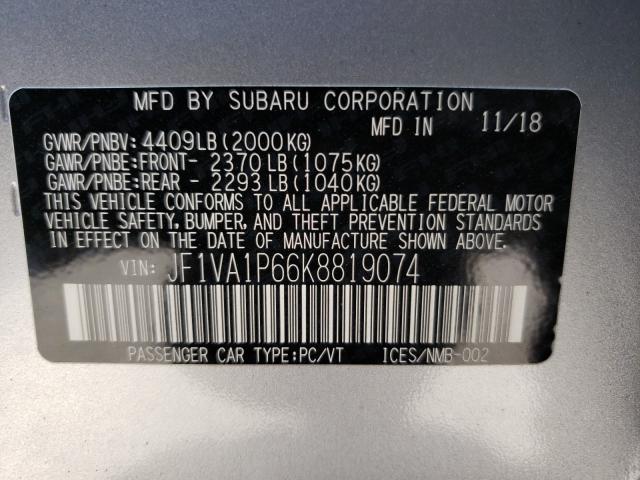 Photo 9 VIN: JF1VA1P66K8819074 - SUBARU WRX LIMITE 