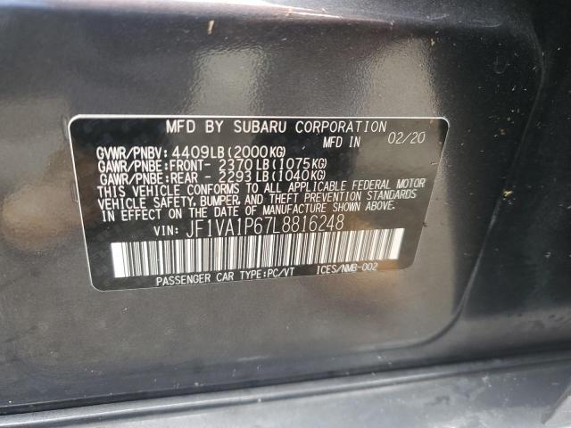 Photo 12 VIN: JF1VA1P67L8816248 - SUBARU WRX LIMITE 