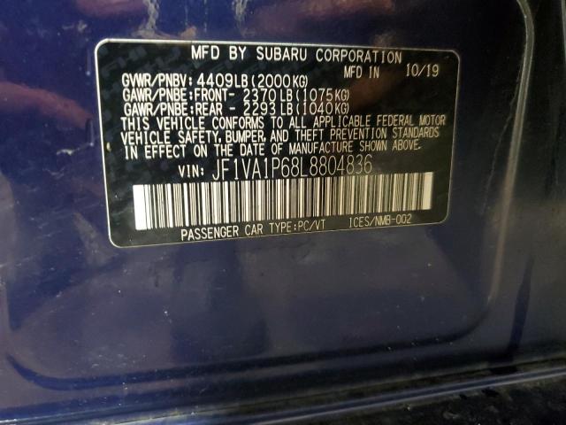 Photo 12 VIN: JF1VA1P68L8804836 - SUBARU WRX 