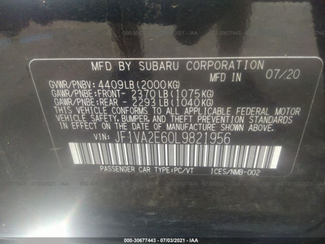 Photo 8 VIN: JF1VA2E60L9821956 - SUBARU WRX 