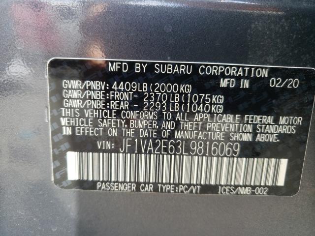 Photo 9 VIN: JF1VA2E63L9816069 - SUBARU WRX STI 