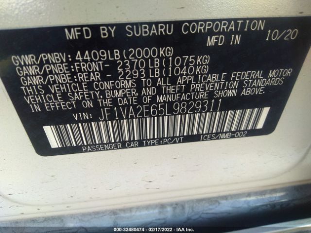 Photo 8 VIN: JF1VA2E65L9829311 - SUBARU WRX 