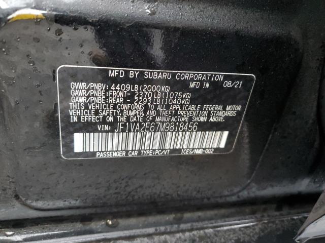 Photo 12 VIN: JF1VA2E67M9818456 - SUBARU WRX STI 