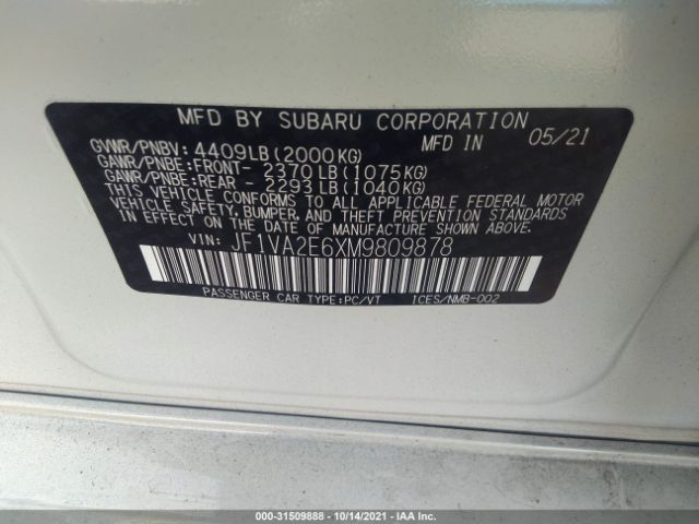 Photo 8 VIN: JF1VA2E6XM9809878 - SUBARU WRX 