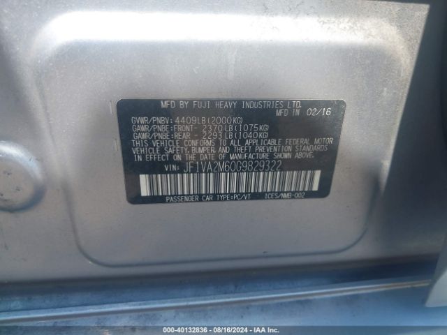 Photo 8 VIN: JF1VA2M60G9829322 - SUBARU WRX 