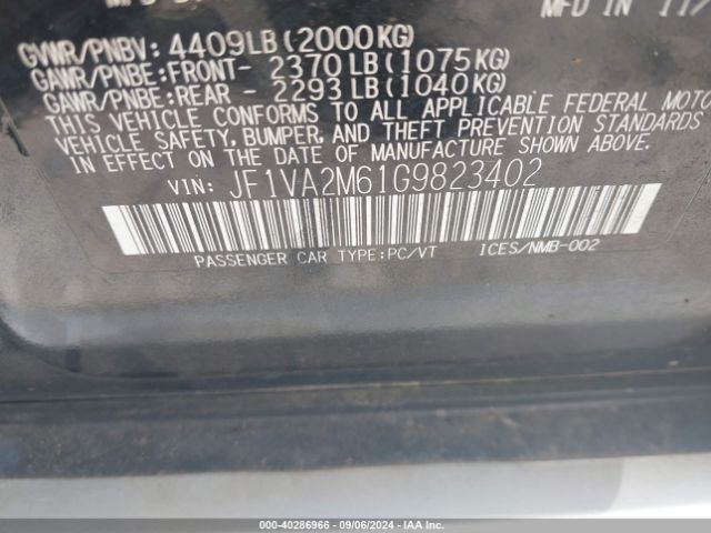 Photo 8 VIN: JF1VA2M61G9823402 - SUBARU WRX 