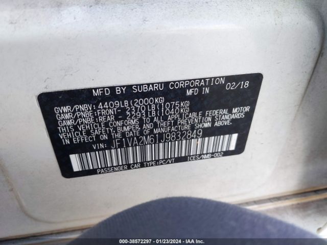 Photo 8 VIN: JF1VA2M61J9832849 - SUBARU WRX STI 