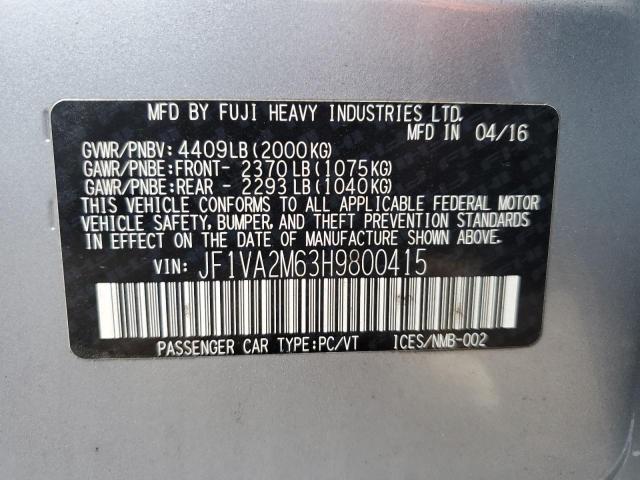 Photo 11 VIN: JF1VA2M63H9800415 - SUBARU WRX 