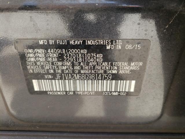 Photo 9 VIN: JF1VA2M68G9814759 - SUBARU WRX STI 