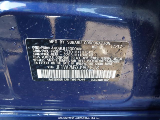 Photo 8 VIN: JF1VA2M6XJ9823518 - SUBARU WRX STI 