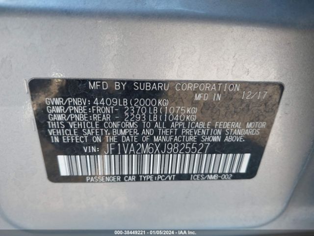 Photo 8 VIN: JF1VA2M6XJ9825527 - SUBARU WRX STI 