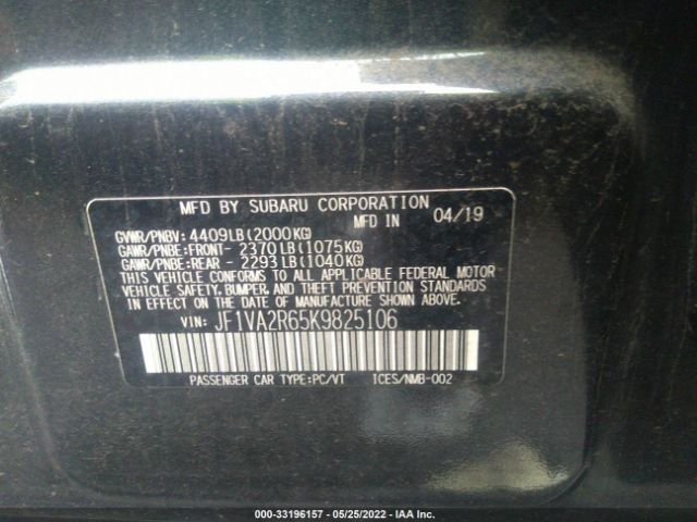 Photo 8 VIN: JF1VA2R65K9825106 - SUBARU WRX 