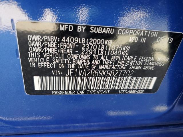 Photo 11 VIN: JF1VA2R69K9827702 - SUBARU WRX STI 