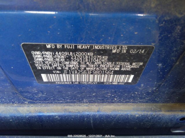 Photo 8 VIN: JF1VA2S63F9801564 - SUBARU WRX STI 