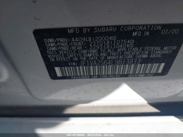 Photo 8 VIN: JF1VA2S64L9813833 - SUBARU WRX 