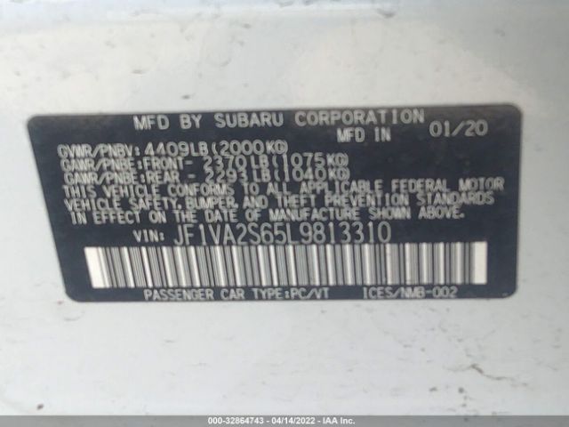 Photo 8 VIN: JF1VA2S65L9813310 - SUBARU WRX 