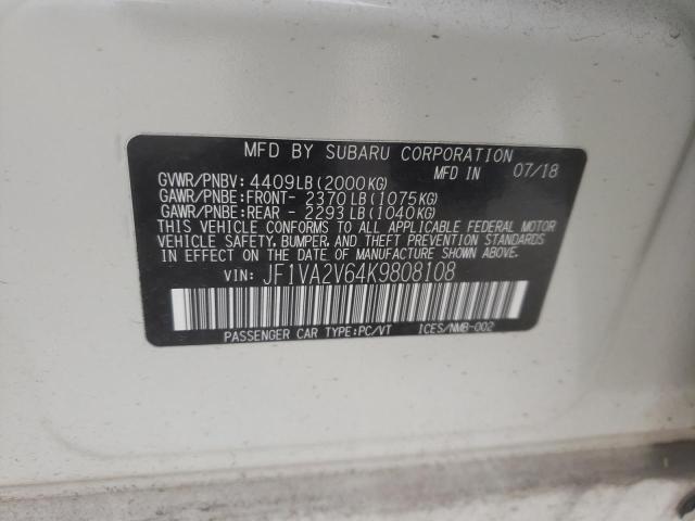 Photo 11 VIN: JF1VA2V64K9808108 - SUBARU WRX STI LI 