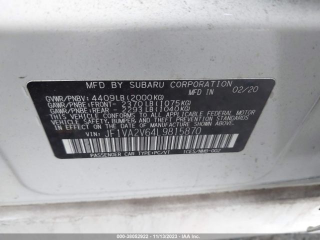 Photo 8 VIN: JF1VA2V64L9815870 - SUBARU WRX STI 