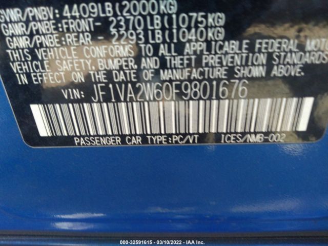 Photo 8 VIN: JF1VA2W60F9801676 - SUBARU WRX STI 