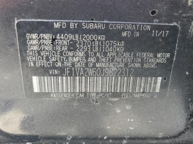 Photo 11 VIN: JF1VA2W60J9822312 - SUBARU WRX STI LI 