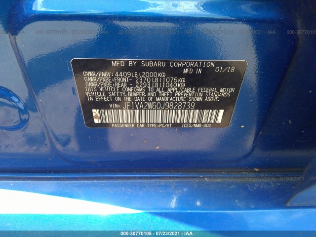 Photo 8 VIN: JF1VA2W60J9828739 - SUBARU WRX 