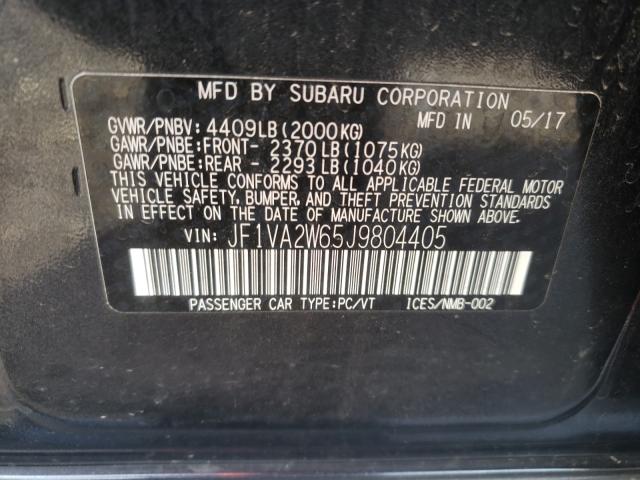 Photo 9 VIN: JF1VA2W65J9804405 - SUBARU WRX STI LI 