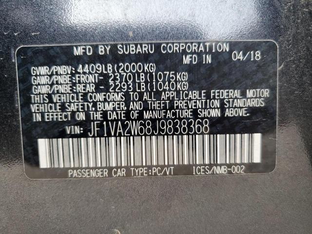 Photo 12 VIN: JF1VA2W68J9838368 - SUBARU WRX 