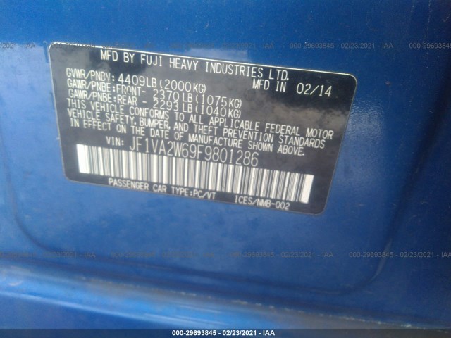 Photo 8 VIN: JF1VA2W69F9801286 - SUBARU WRX STI 