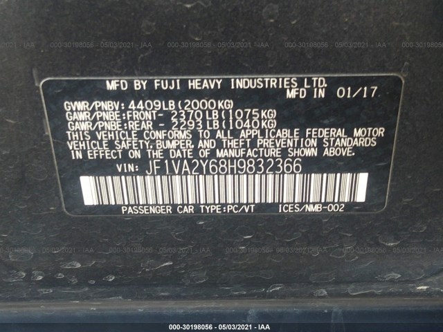 Photo 8 VIN: JF1VA2Y68H9832366 - SUBARU WRX 