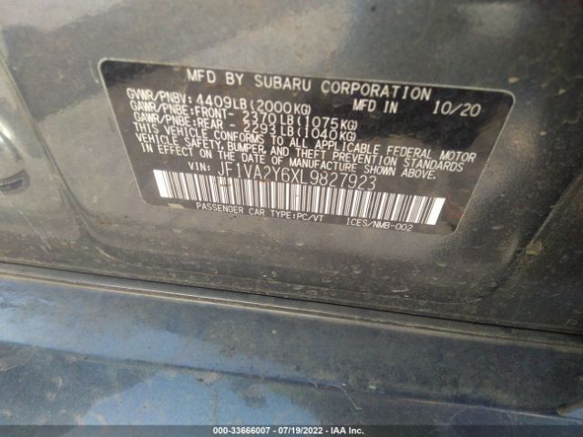 Photo 8 VIN: JF1VA2Y6XL9827923 - SUBARU WRX 